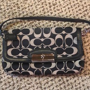 Coach monogram small shoulder purse for traveling